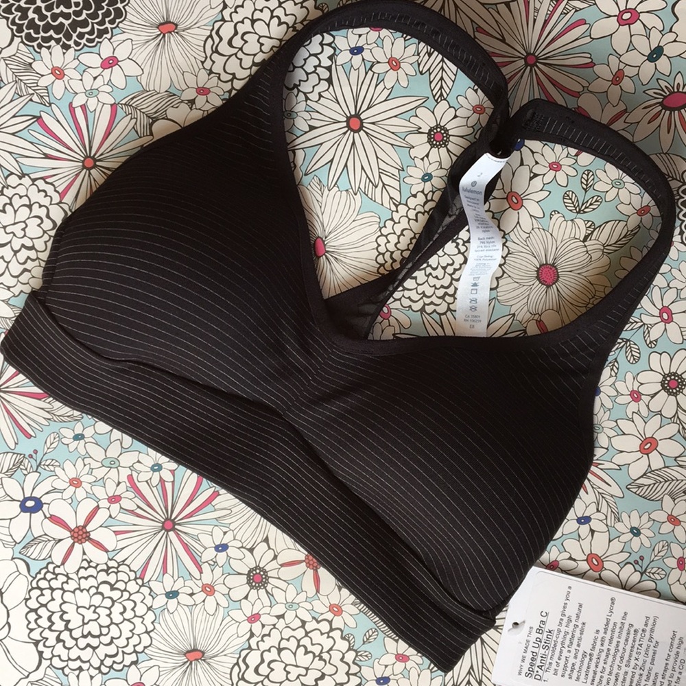 🖤🐦‍⬛📞🐈‍⬛ Lululemon NWT Size 2 Speed Up Bra C/D* Anti-Stink 🖤🐦‍⬛📞🐈‍⬛BLACK